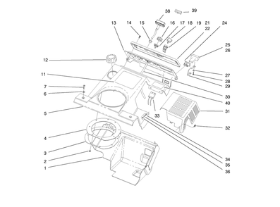 Shroud Assembly Diagram and Parts List for 38409 8900001 - 8999999 Toro Snow Blower
