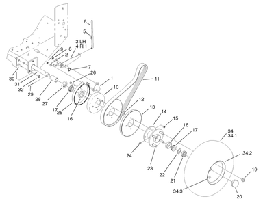 Control Panel Assembly Diagram and Parts List for 74228 (210000001-210999999)(2001) Toro Lawn Mower