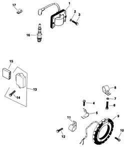Kohler Ignition System Diagram and Parts List for 31-10K802 1000001 - 1999999 Toro Lawn Tractor