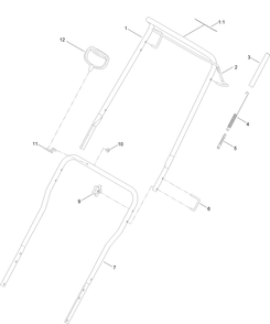 Handle Assembly Diagram and Parts List for 38568 407000000 - 999999999 Toro Snow Blower