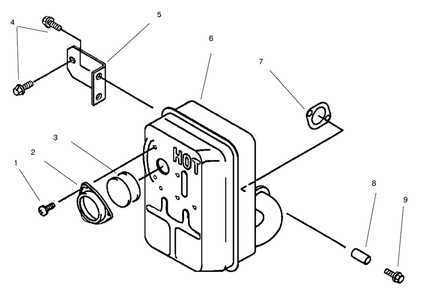 Muffler Diagram and Parts List for 30167 695001 - 699999 Toro Lawn Tractor Accessories