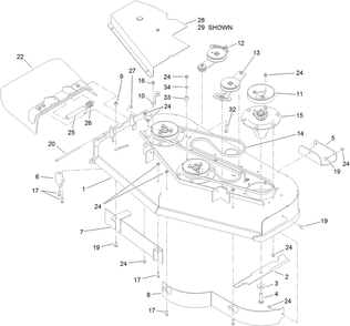 Part Location Diagram of 120-6432 Toro PULLEY