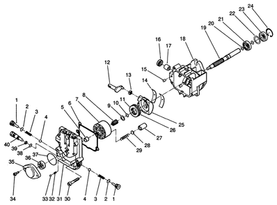 Hydraulic Pump Assembly No. 82-8220 Diagram and Parts List for 30190 10000001 - 19999999 Toro Lawn Tractor Accessories