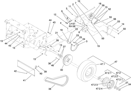 Part Location Diagram of 1-323548 Toro Linkage-Brake