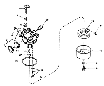 Carburetor No. 632050a Diagram and Parts List for 20715 5000001 - 5999999 Toro Lawn Mower