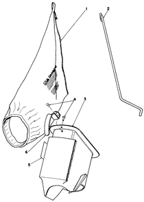 Bagging Kit No. 47-6510 (Optional) Diagram and Parts List for 16212W 0000001 - 0999999 Toro Lawn Mower