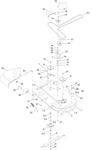 42in Deck And Decal Assembly Diagram and Parts List for 75746TA 410040000 - 411599999 Toro Lawn Tractor