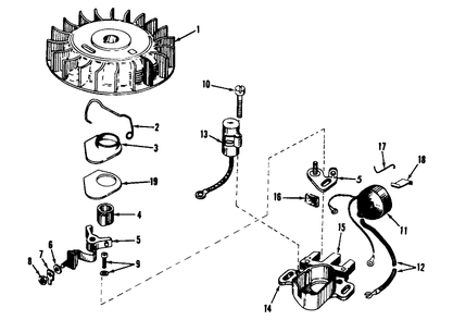 Magneto No. 610689a Assembly 935 Diagram and Parts List for 55050 9000001 - 9999999 Toro Lawn Tractor