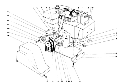 Engine Assembly Diagram and Parts List for 38080 3900001 - 3999999 Toro Snow Blower