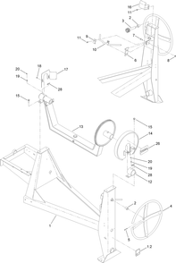 Frame And Yoke Assembly Diagram and Parts List for 68009 400000000 - 401999999 Toro Cement Mixer