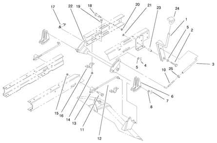 Height Of Cut Assembly Diagram and Parts List for 71218 7900001 - 7999999 Toro Lawn Tractor
