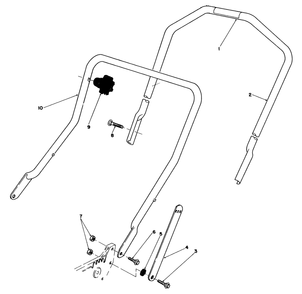 Handle Assembly Diagram and Parts List for 20581 3000001 - 3999999 Toro Lawn Mower
