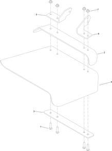 Deflector Assembly Diagram and Parts List for 74454 400000000-999999999 Toro Lawn Tractor