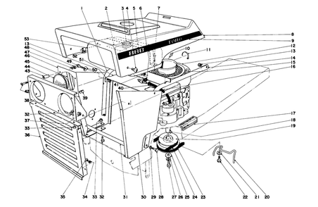 Hood And Engine Assembly Diagram and Parts List for 55275 2000001 - 2999999 Toro Lawn Tractor