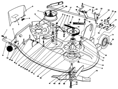 Cutting Unit Assembly Diagram and Parts List for R5-38SS01 1000001 - 1999999 Toro Lawn Mower