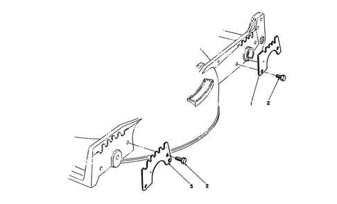 Wear Plate Model No. 49-4080 (Optional) Diagram and Parts List for 20106 2000001 - 2999999 Toro Lawn Mower