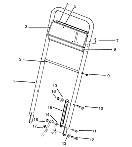 Handle Assembly Diagram and Parts List for 22044BC 5900001 - 5999999 Toro Lawn Mower