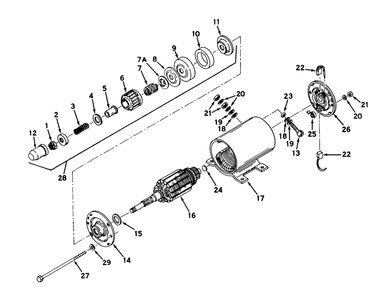 Starter Motor No. 32468b (Electric) Diagram and Parts List for 57131 3000001 - 3999999 Toro Lawn Tractor
