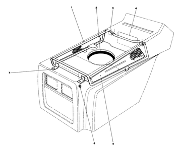 Hood Duct Assembly Diagram and Parts List for 57385 0000001 - 0999999 Toro Lawn Tractor