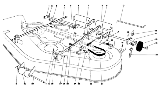 Mower Lift Assembly Diagram and Parts List for 57356 2000001 - 2999999 Toro Lawn Tractor