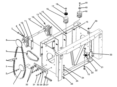 Transmission Drive Frame Diagram and Parts List for 74140 690001 - 699999 Toro Lawn Tractor