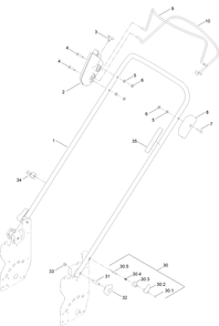 Part Location Diagram of 144-6534-05 Toro Handle-Mower, Electric