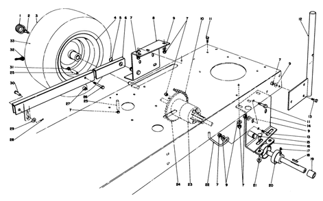 Rear Axle Assembly Diagram and Parts List for 56138 5000001 - 5999999 Toro Lawn Tractor