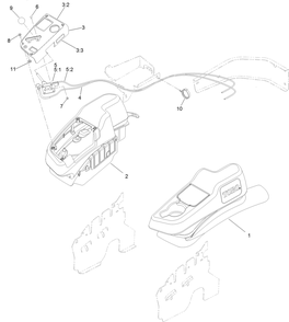 Console And Control Panel Assembly Diagram and Parts List for 75969TE 402080000-403099999 Toro Lawn Mower