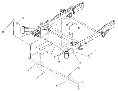 Stand Assembly Diagram and Parts List for 74231 (230006001-230999999)(2003) Toro Lawn Mower