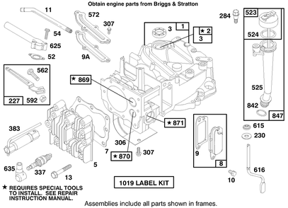 Engine Briggs & Stratton Model 12f802-0667-01 Diagram and Parts List for 20809 7900001 - 7999999 Toro Lawn Mower