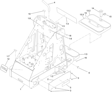 Frame Assembly Diagram and Parts List for 22337CP 400000000 - 401349999 Toro Lawn Tractor Accessories