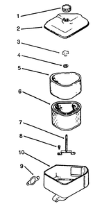 Air Intake/Filtration Diagram and Parts List for 72063 4900001 - 4999999 Toro Lawn Tractor