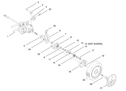 Rear Axle Assembly Diagram and Parts List for 20478 7900001 - 7999999 Toro Lawn Mower