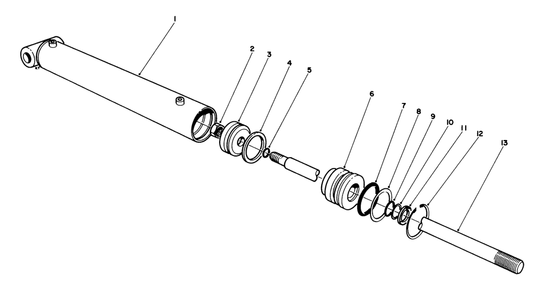 Hydraulic Lift Cylinder No. 540150 Diagram and Parts List for 30754 60402 - 69999 Toro Lawn Tractor