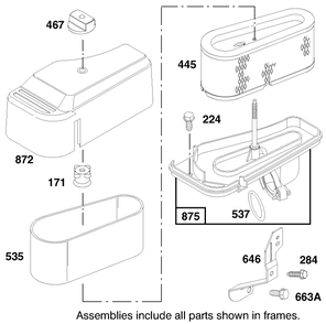 Engine Briggs & Stratton Model 28q777-0668-A1 Diagram and Parts List for 71218 7900001 - 7999999 Toro Lawn Tractor
