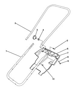 Handle Assembly Diagram and Parts List for 38175 2000001 - 2999999 Toro Snow Blower