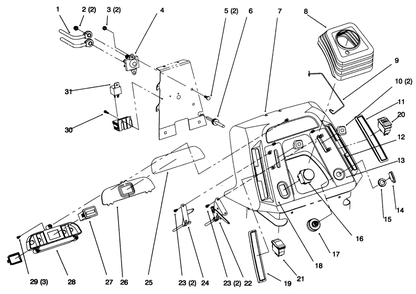 Dash Diagram and Parts List for 72046 6900001 - 6999999 Toro Lawn Tractor