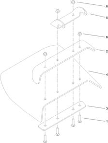 Deflector Assembly Diagram and Parts List for 79534 (310000001-310999999)(2010) Toro Lawn Mower