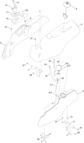 Fuel Pod Assembly Diagram and Parts List for 75760W 407200000 - 410299999 Toro Lawn Tractor