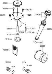 Lubrication Equipment Assembly Diagram and Parts List for 74409TE (280000001-280999999)(2008) Toro Lawn Mower