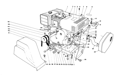 Engine Assembly (Model 38160) Diagram and Parts List for 38160 1000001 - 1999999 Toro Snow Blower