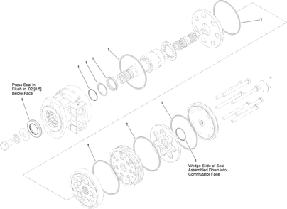 Hydraulic Motor Assembly No. 117-6306 Diagram and Parts List for 22974 404710000 - 999999999 Toro Lawn Tractor Accessories