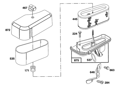 Engine Briggs & Stratton Model 283707-0156-01 Diagram and Parts List for 71200 3900001 - 3999999 Toro Lawn Tractor