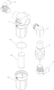Strainer Assembly Diagram and Parts List for 34230 400000000-408787720 Toro Spreader