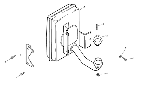 Part Location Diagram of 1206844-S Toro Muffler