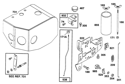 Engine Briggs & Stratton Models 252416-0756-01 & 252416-0757-01 Diagram and Parts List for 38566 3900001 - 3999999 Toro Snow Blower