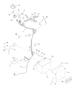 Wire Harness Assembly Diagram and Parts List for 79518 (316000001-316999999)(2016) Toro Lawn Mower