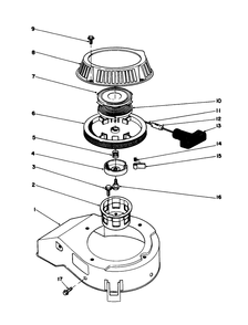 Recoil Assembly (Engine Model No. 47ph7) Diagram and Parts List for 20581 8000001 - 8999999 Toro Lawn Mower