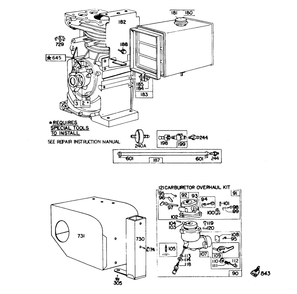 Engine Briggs & Stratton Model No. 190402 Type 0989-01 (8 H.P. Snowthrower Model 38150) Diagram and Parts List for 38090 3000001 - 3999999 Toro Snow Blower