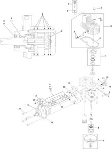 Lh Hydro Assembly Diagram and Parts List for 74952 403319825-999999999 Toro Lawn Mower
